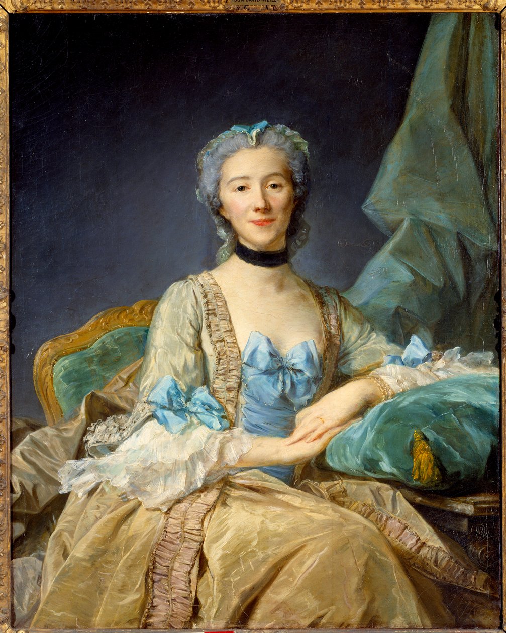 Portrett av Madame de Sorquainville - Maleri av Jean-Baptiste Perroneau (Jean Baptiste Perronneau) (1715-1783) - h s/t 1,01 x 0,81m - Paris, Louvre museum - Portrett av Madame de Sorquainville. Maleri av Jean-Baptiste Perroneau (1715-1783) - 1,01 x 0 av Jean Baptiste Perronneau