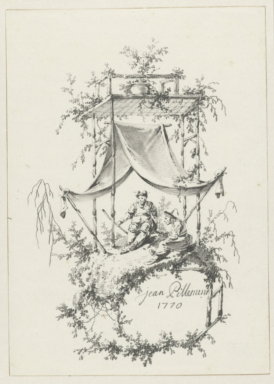 Komposisjon i Chinoiserie-stil av Jean Baptiste Pillement