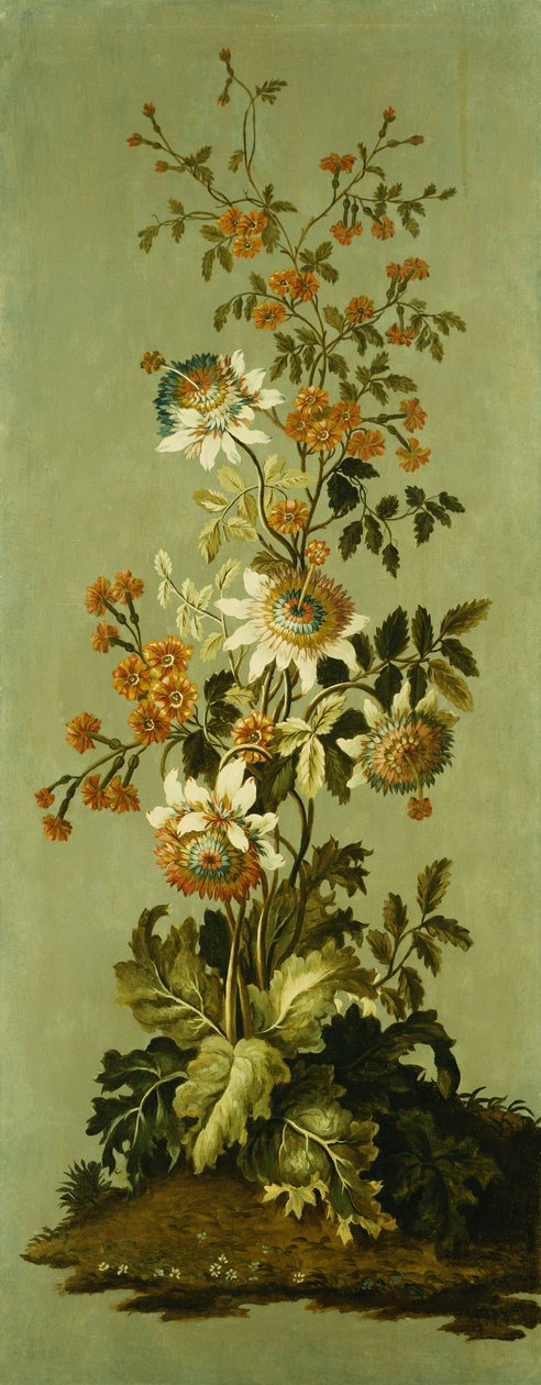 Dekorative paneler med blomster av Jean Baptiste Pillement