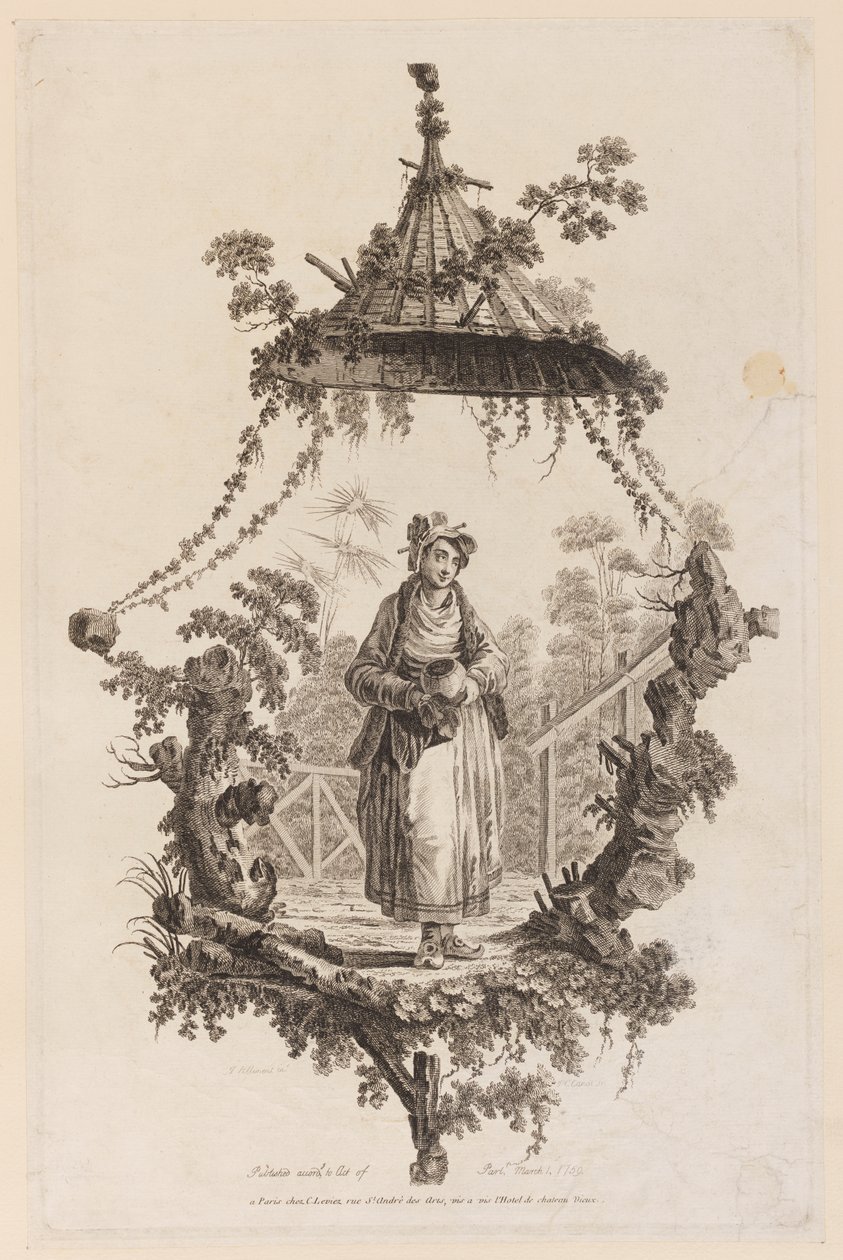 Figur under baldakin av Jean Baptiste Pillement