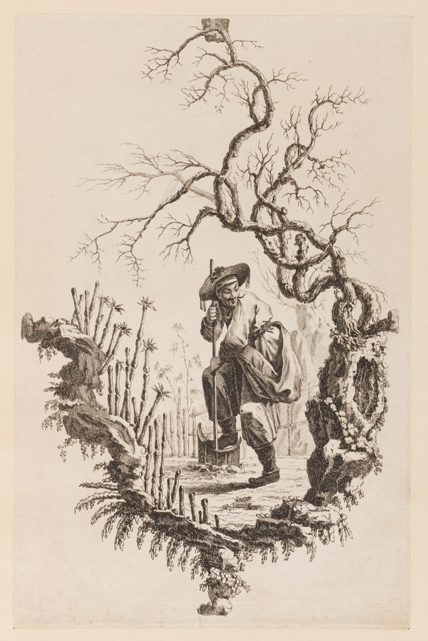 Figur og gren av Jean Baptiste Pillement
