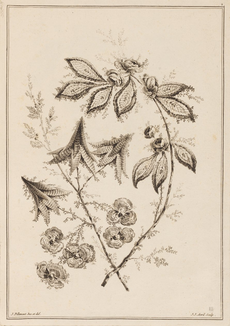 Blomstergren av Jean Baptiste Pillement