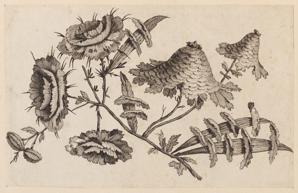 Flower Bough, fra "Chinese Flower Collection" av Jean Baptiste Pillement