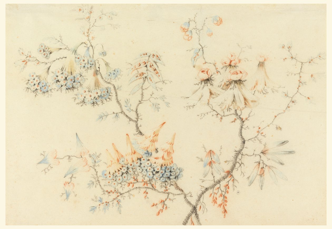 Blomstrende grener av Jean Baptiste Pillement