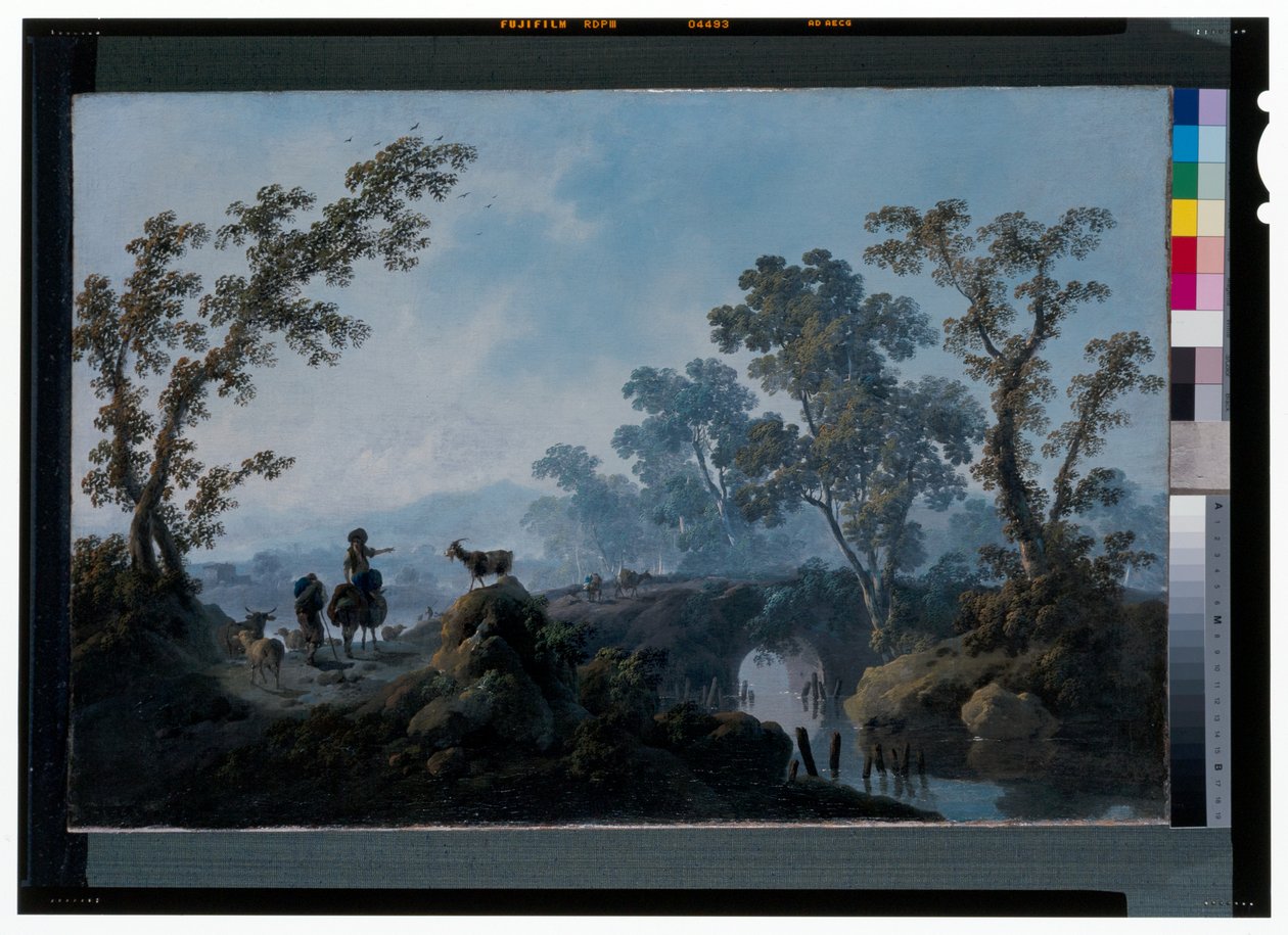 Landskap med gjetere av Jean Baptiste Pillement