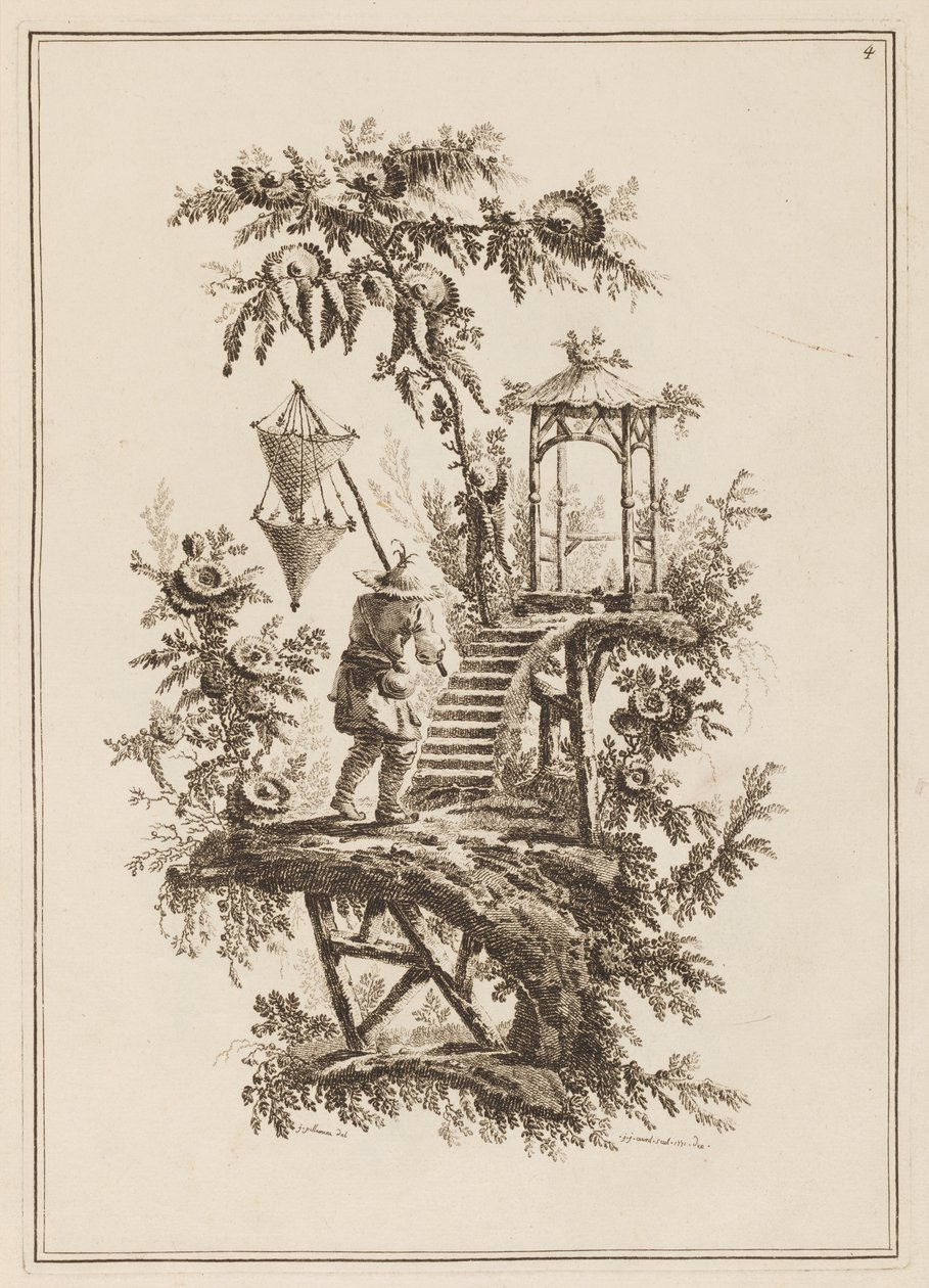 Plate 4, "Suite de douze Pêcheurs et Chasseurs"   1290050   no       norwegian Successfully Translated  Original: Cadenabbia, Lake Como, 1837 Translat: Cadenabbia, Lake Como, 1837 1195828 no norwegian Successfully Translated Original: View of the Old Churc av Jean Baptiste Pillement