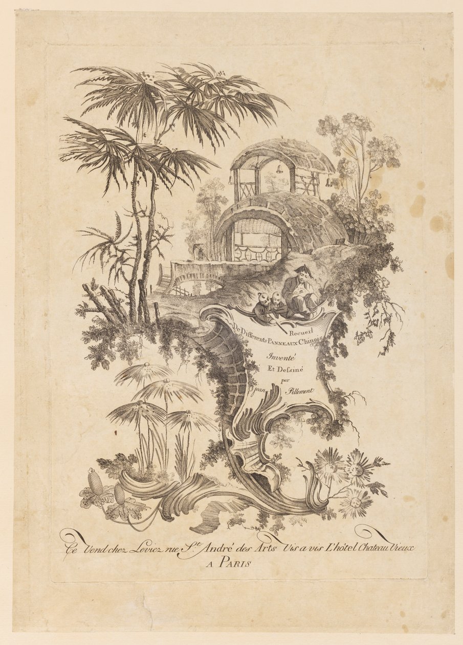 Tittelside, "Samling av forskjellige kinesiske paneler" av Jean Baptiste Pillement