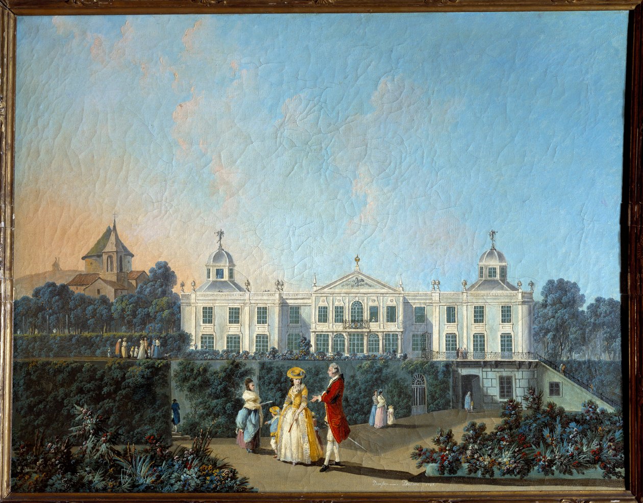 Utsikt over hagene til Benfica i Lisboa. Maleri av Jean Pillement (1728-1808) av Jean Baptiste Pillement