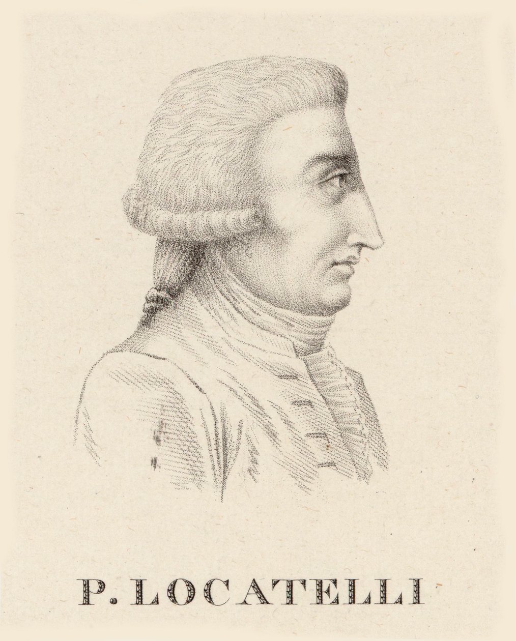 Portrett av fiolinisten og komponisten Pietro Antonio Locatelli 1695-1764. av Jean Baptiste Ponce Lambert