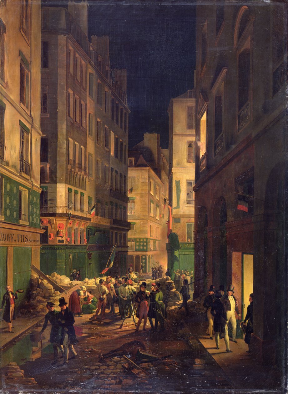 Ankomst av Louis-Philippe (1773-1810) til Palais-Royal, 30. juli 1830, etter et maleri av Horace Vernet, 1836 av Jean Baptiste Prudent Carbillet