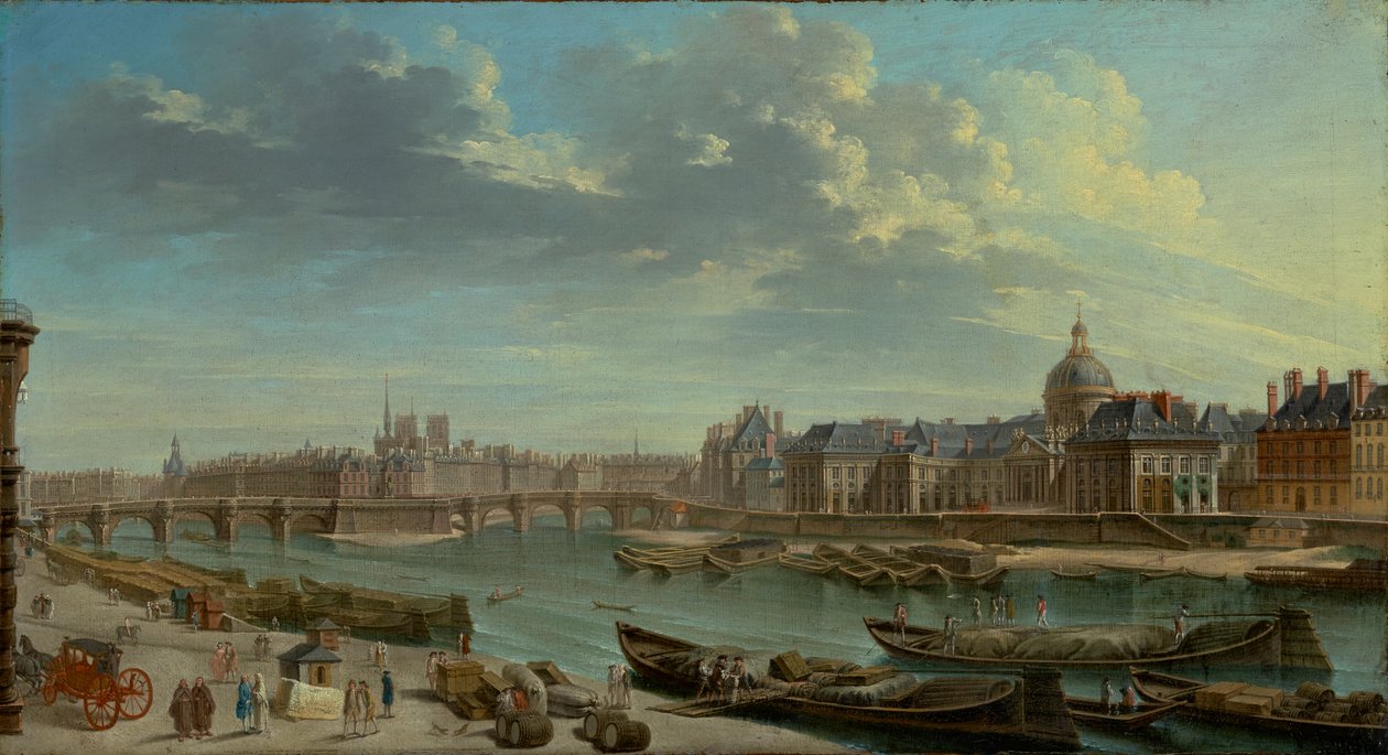 En utsikt over Paris med Ile de la Cite, 1763 av Jean Baptiste Raguenet