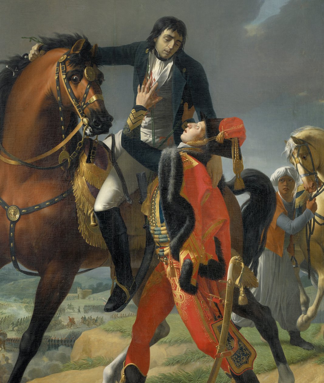 General Louis Charles Antoine Desaix døde i slaget ved Marengo 14. juni 1800 av Jean Baptiste Regnault