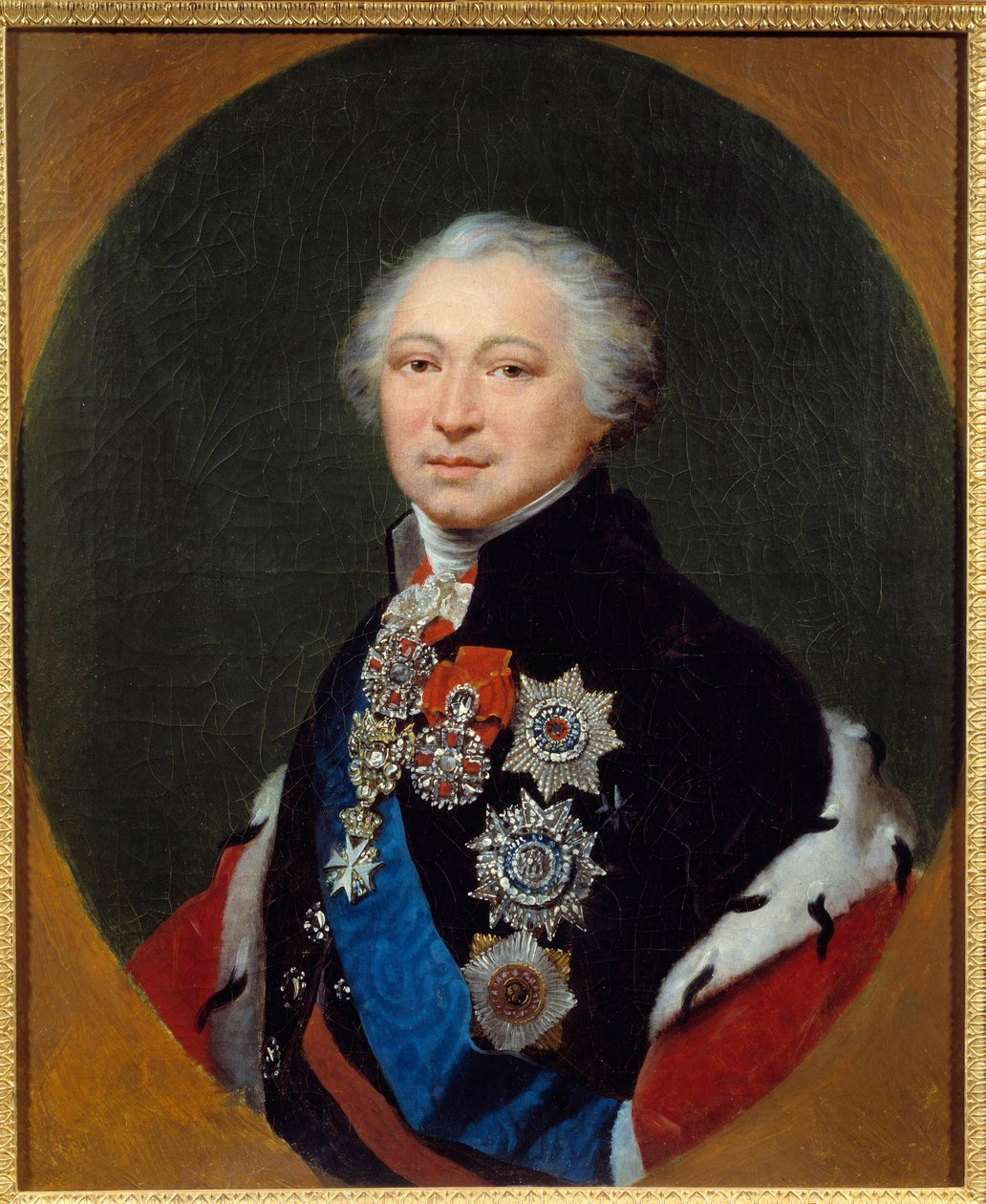 Portrett av prins Alexander Borisovich Kourakin (1752-1818) Maleri av Jean Baptiste Regnault (1754-1829) Paris fra 1800-tallet, Museum of the Legion d