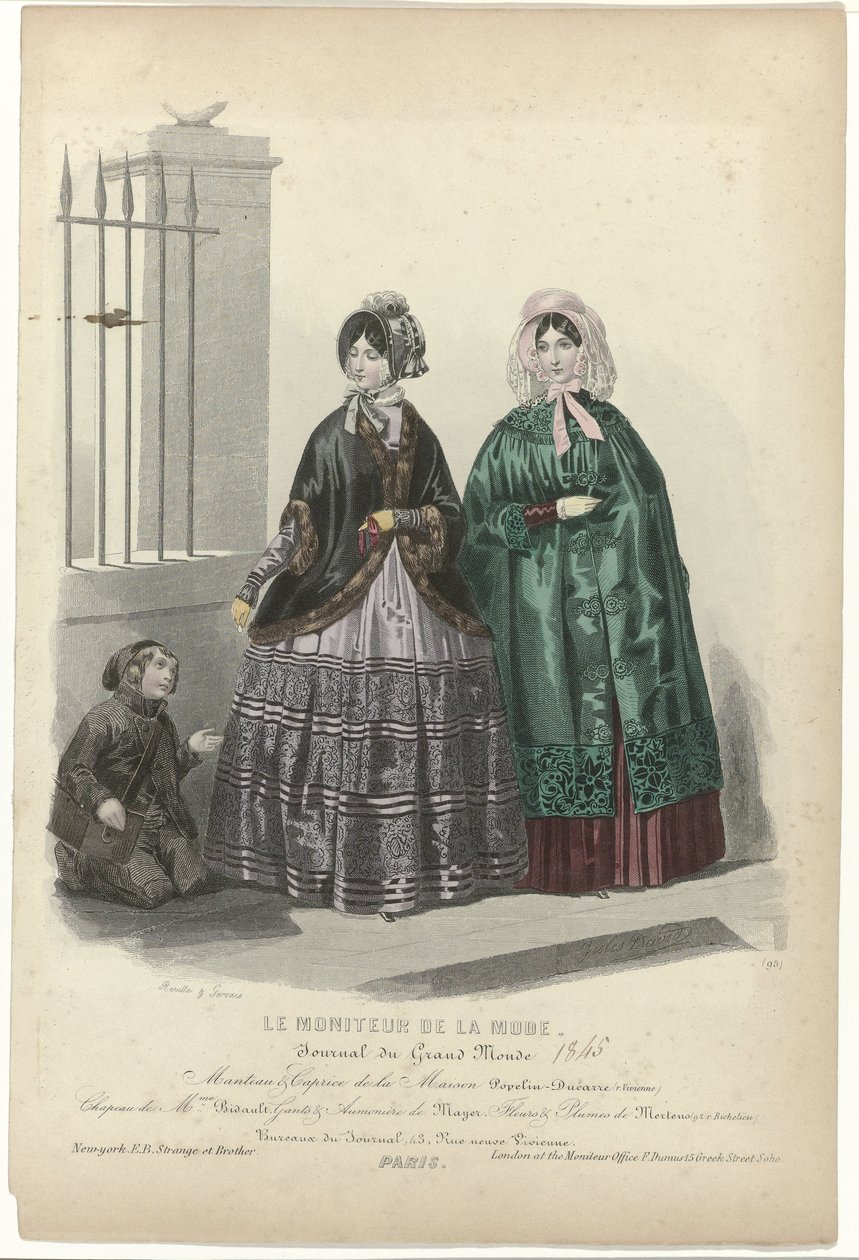 Le Moniteur de la Mode, 1845, nr. 95: Coat & Caprice of the (...) av Jean Baptiste Reville