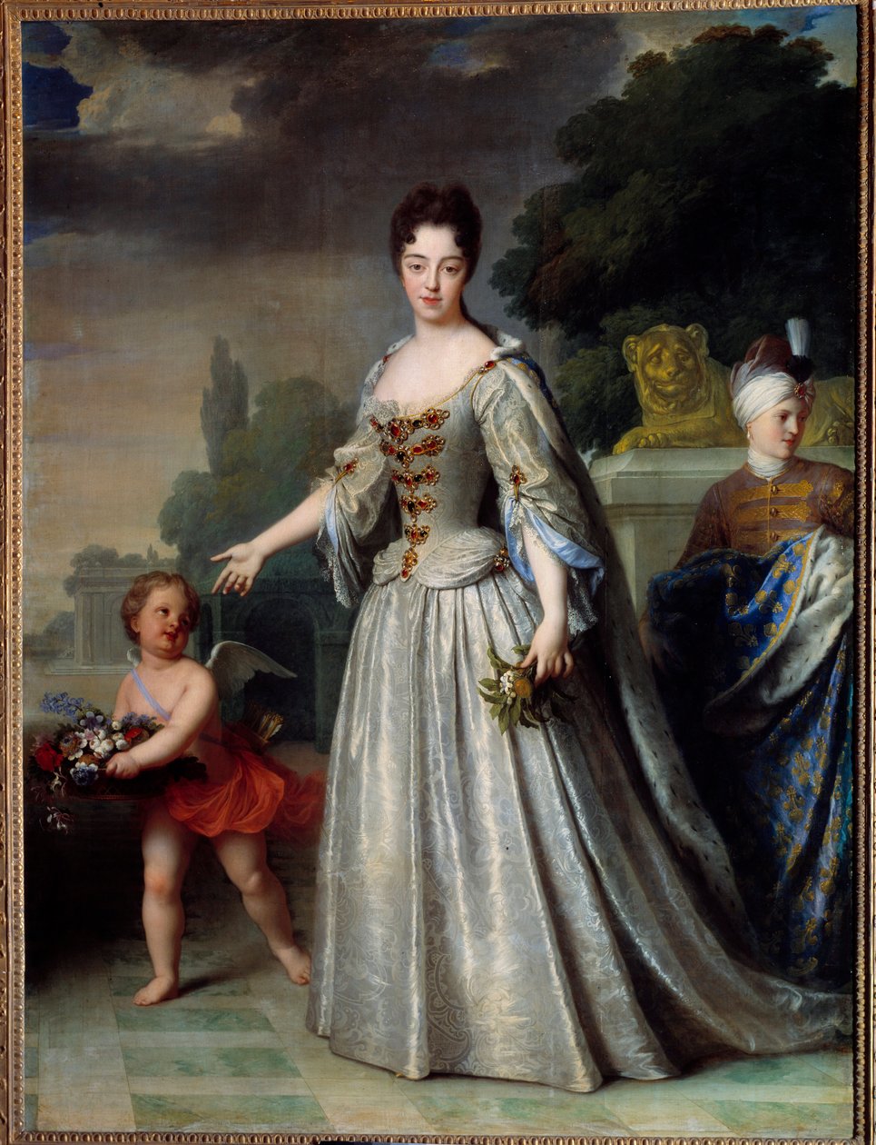 Portrett av Marie Adelaide av Savoie, delfin hertuginne av Burgund av Frankrike (1685-1712). Maleri av Jean Baptiste Santerre (1651-1717) av Jean Baptiste Santerre