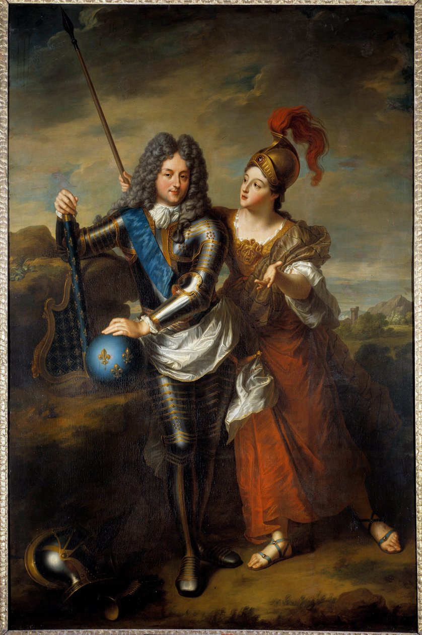 Portrett av regenten Philip II hertugen av Orleans (1674-1723) og Marie Magdeleine av Vieuville, grevinne av Parabere (1693-1750) Maleri av Jean Baptiste Santerre (1651-1717) 1716 Søn. 2,48x1,6 m Versailles, slottets museum av Jean Baptiste Santerre