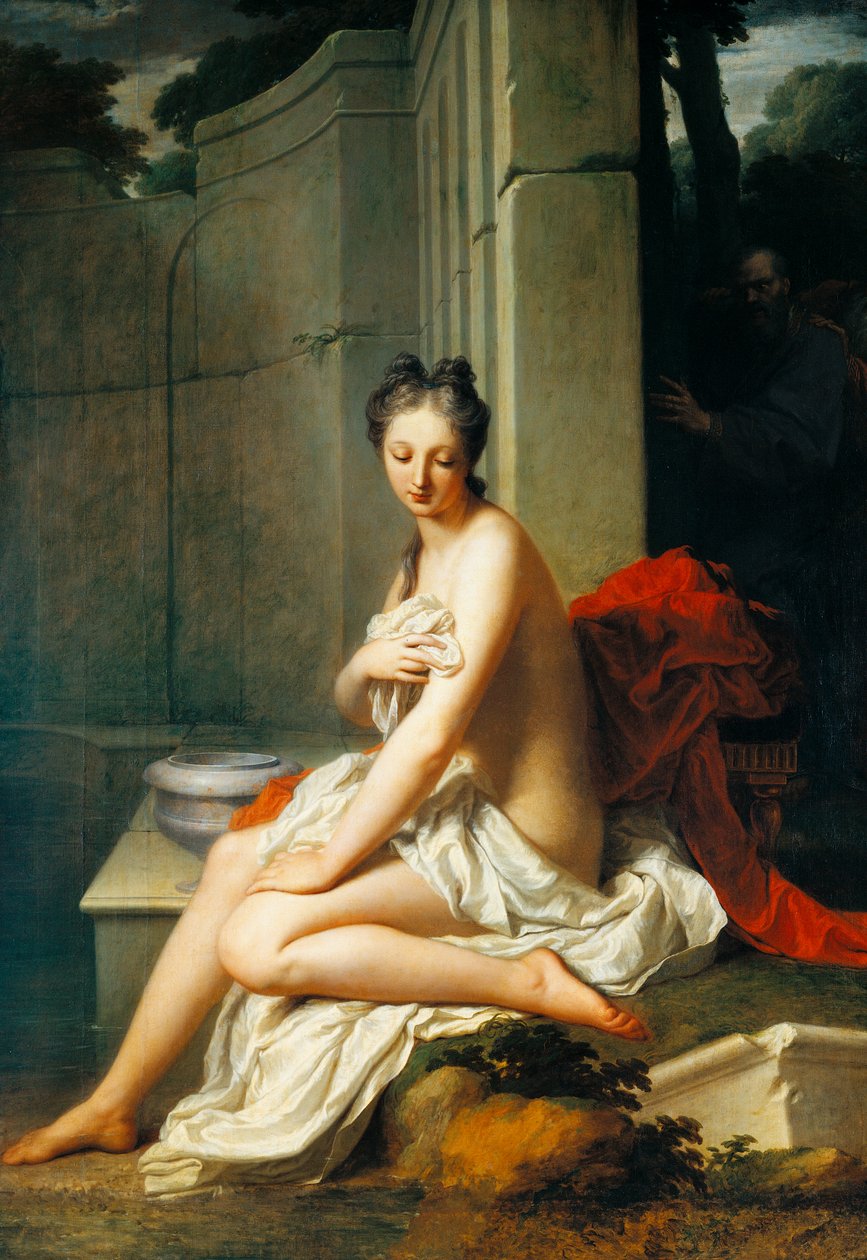 Susanna har bad, av Jean-Baptiste Santerre (1651-1717), olje på lerret, 200x145 cm av Jean Baptiste Santerre
