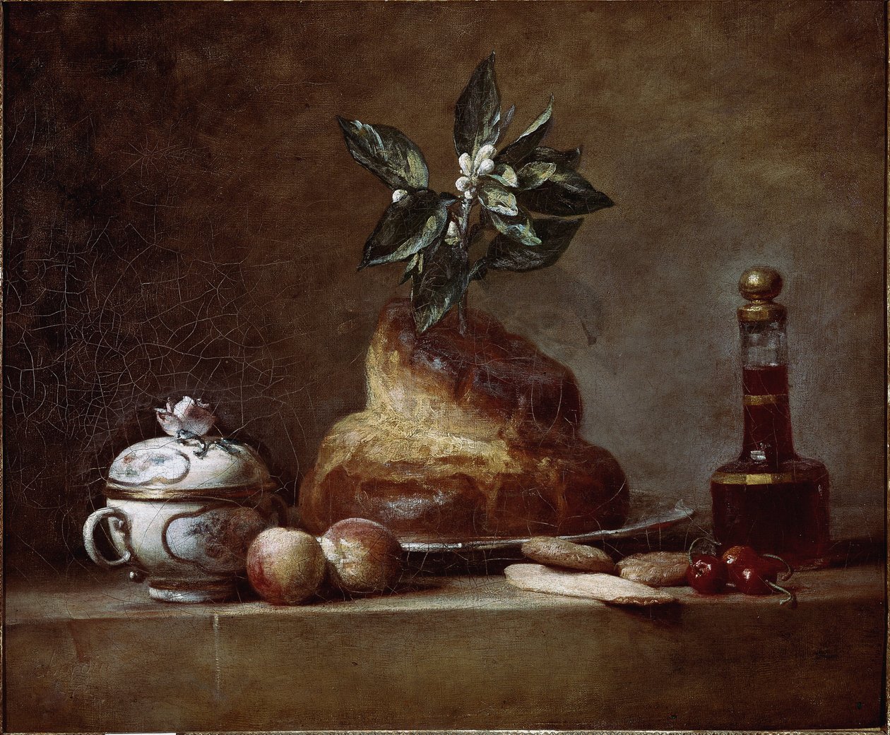 Bolle eller dessert. (1763, Olje på lerret) av Jean Baptiste Simeon Chardin