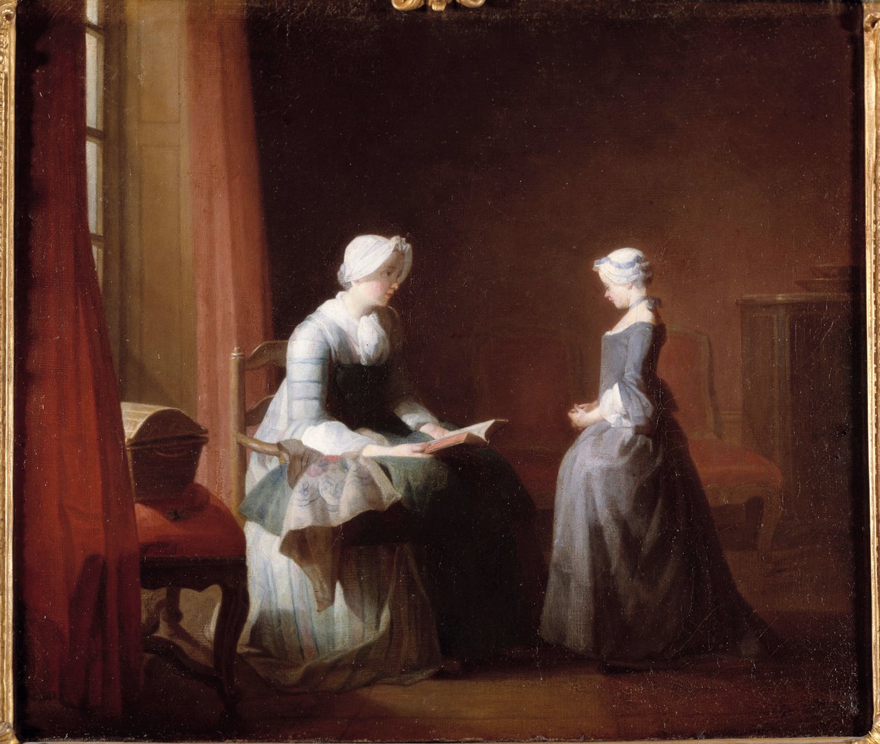 God utdanning. Maleri av Jean Baptiste Simeon Chardin (1699-1779) av Jean Baptiste Simeon Chardin