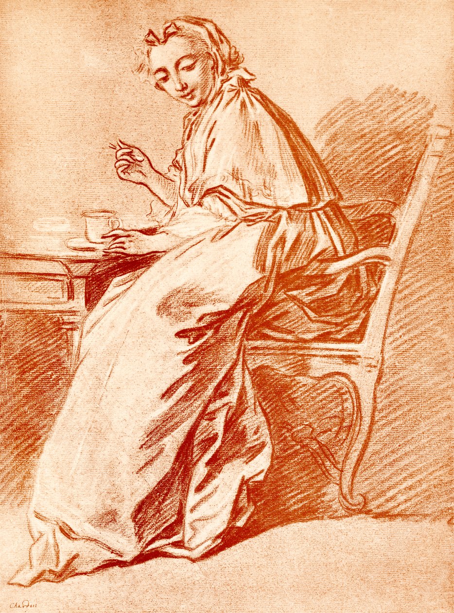 Dame til frokost av Jean Baptiste Simeon Chardin