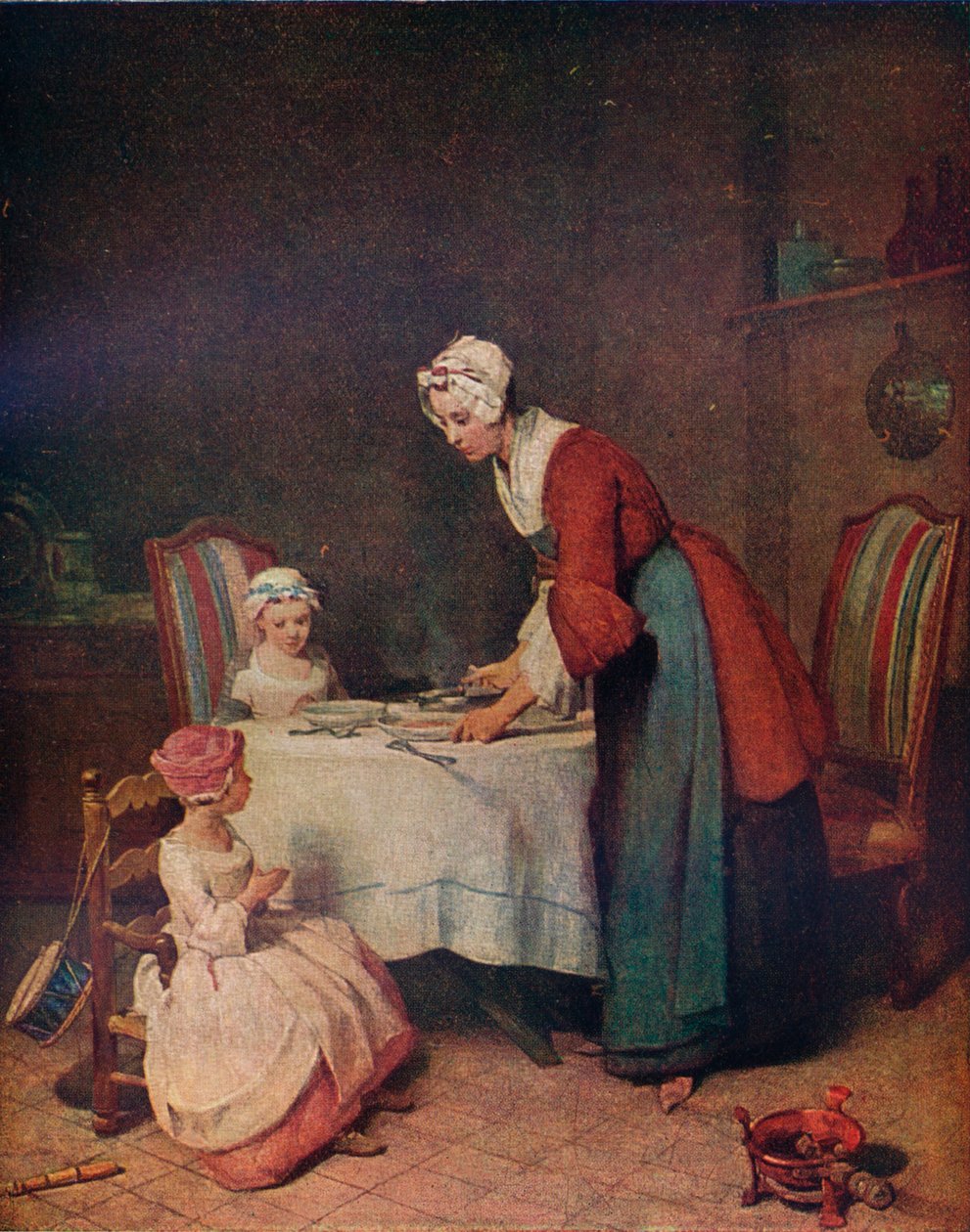 Le Benedicite Grace before Meat, c1740. 1911 av Jean Baptiste Simeon Chardin