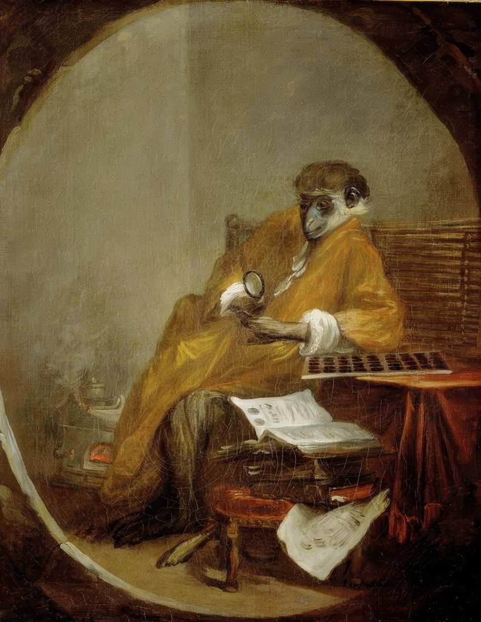 Den antikke apen av Jean Baptiste Simeon Chardin