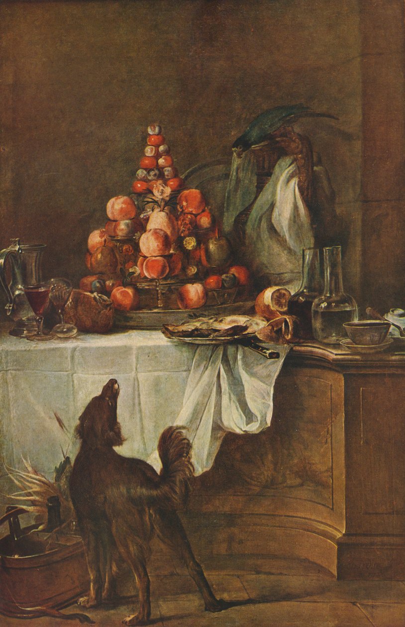 Stilleben av Chardin, 1728, 1939. av Jean Baptiste Simeon Chardin