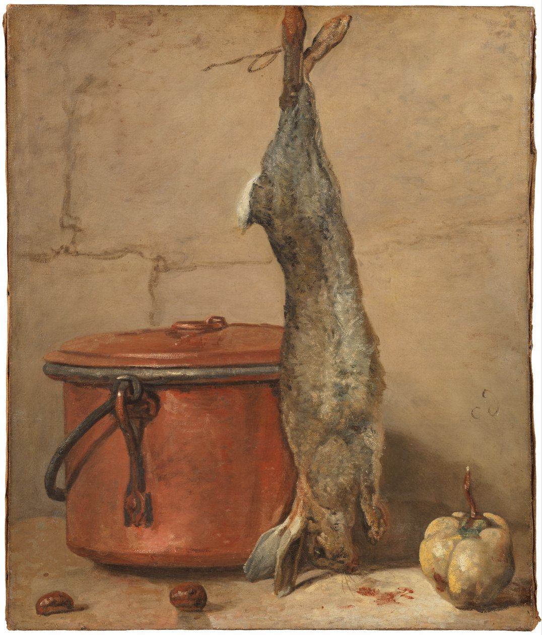 Kanin og kobbergryte ca.1739-40 av Jean Baptiste Simeon Chardin