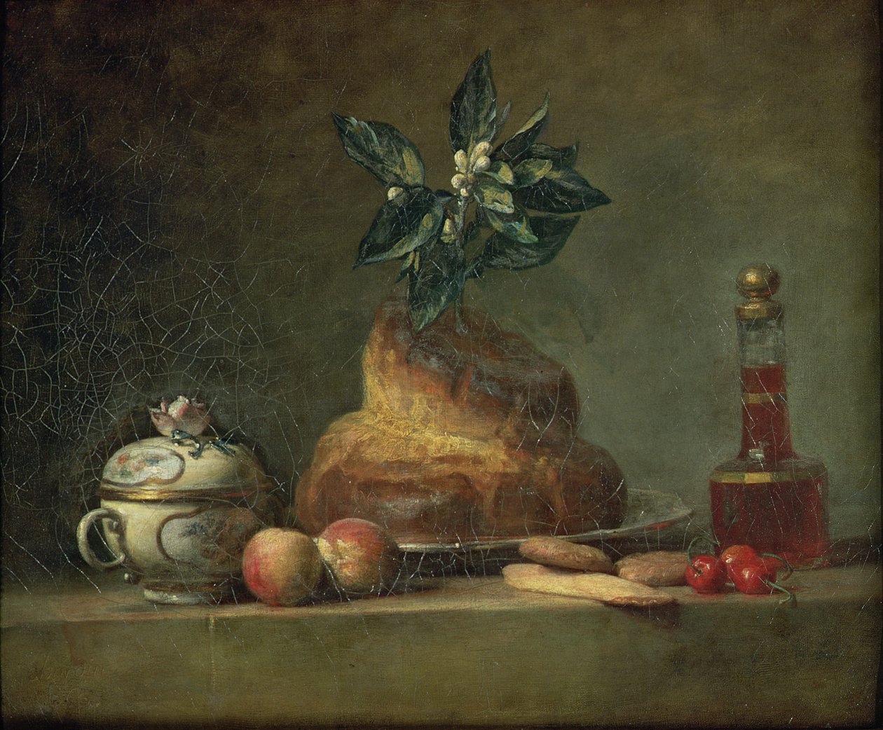 Briochen eller desserten, 1763 av Jean Baptiste Simeon Chardin