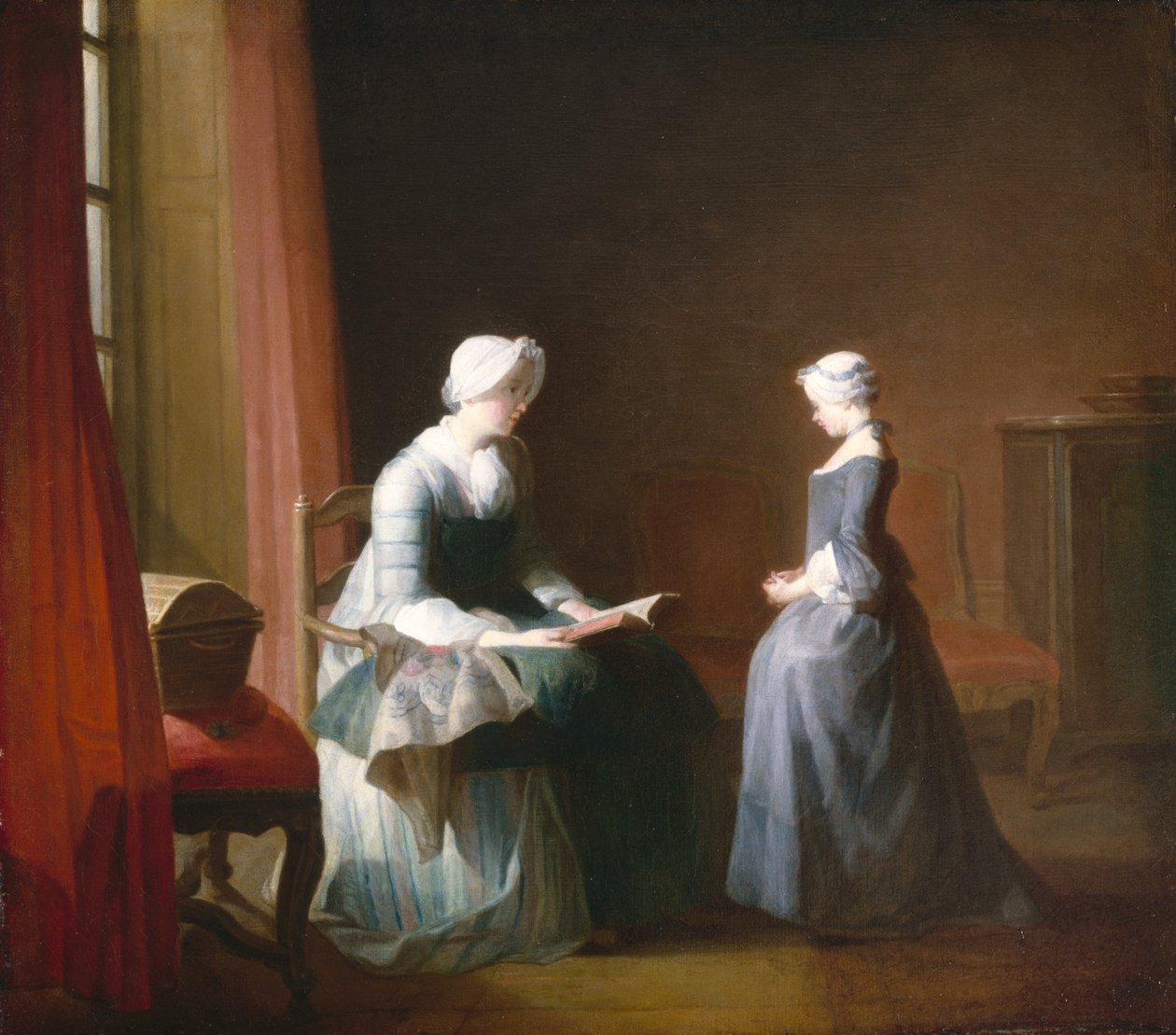 The Good Education, ca. 1753 (olje på lerret) av Jean Baptiste Simeon Chardin