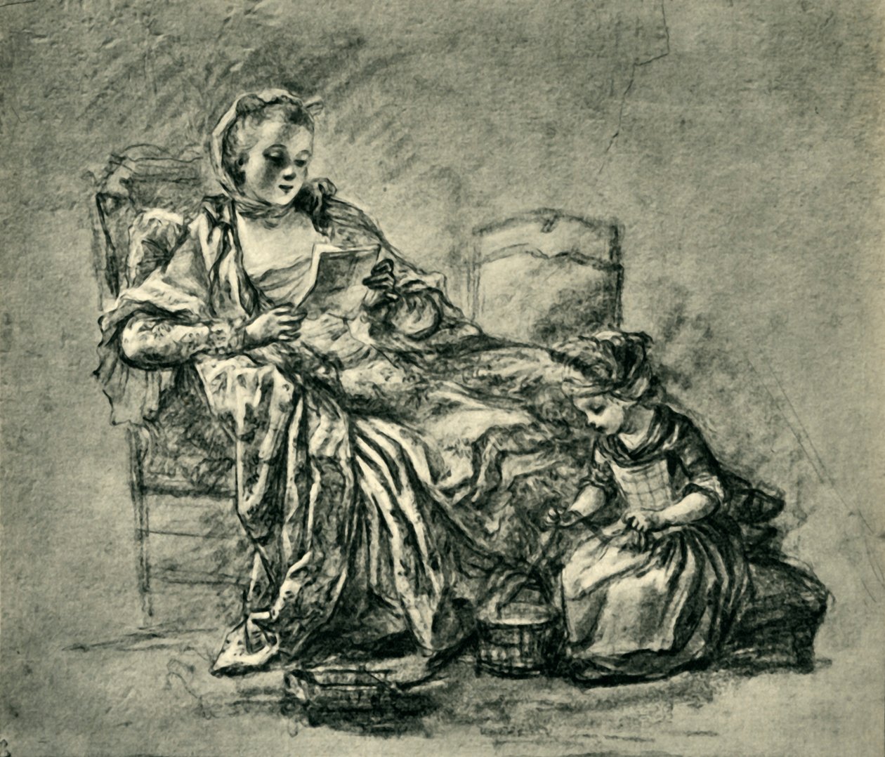 The Letter, midten av slutten av 1700-tallet, 1943. av Jean Baptiste Simeon Chardin