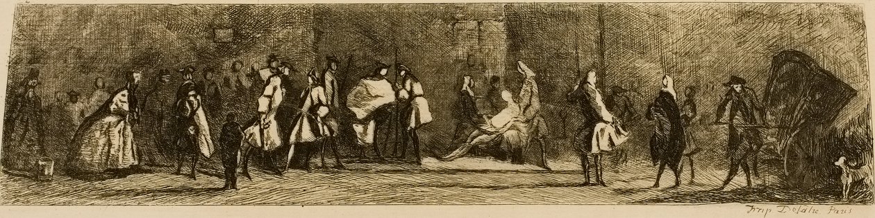Kirurgen-Barberens tegn, gravert av Jules de Goncourt av Jean Baptiste Simeon Chardin
