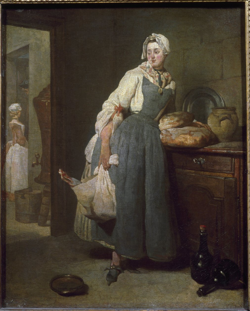 Outfitteren - olje på lerret av Jean Baptiste Simeon Chardin