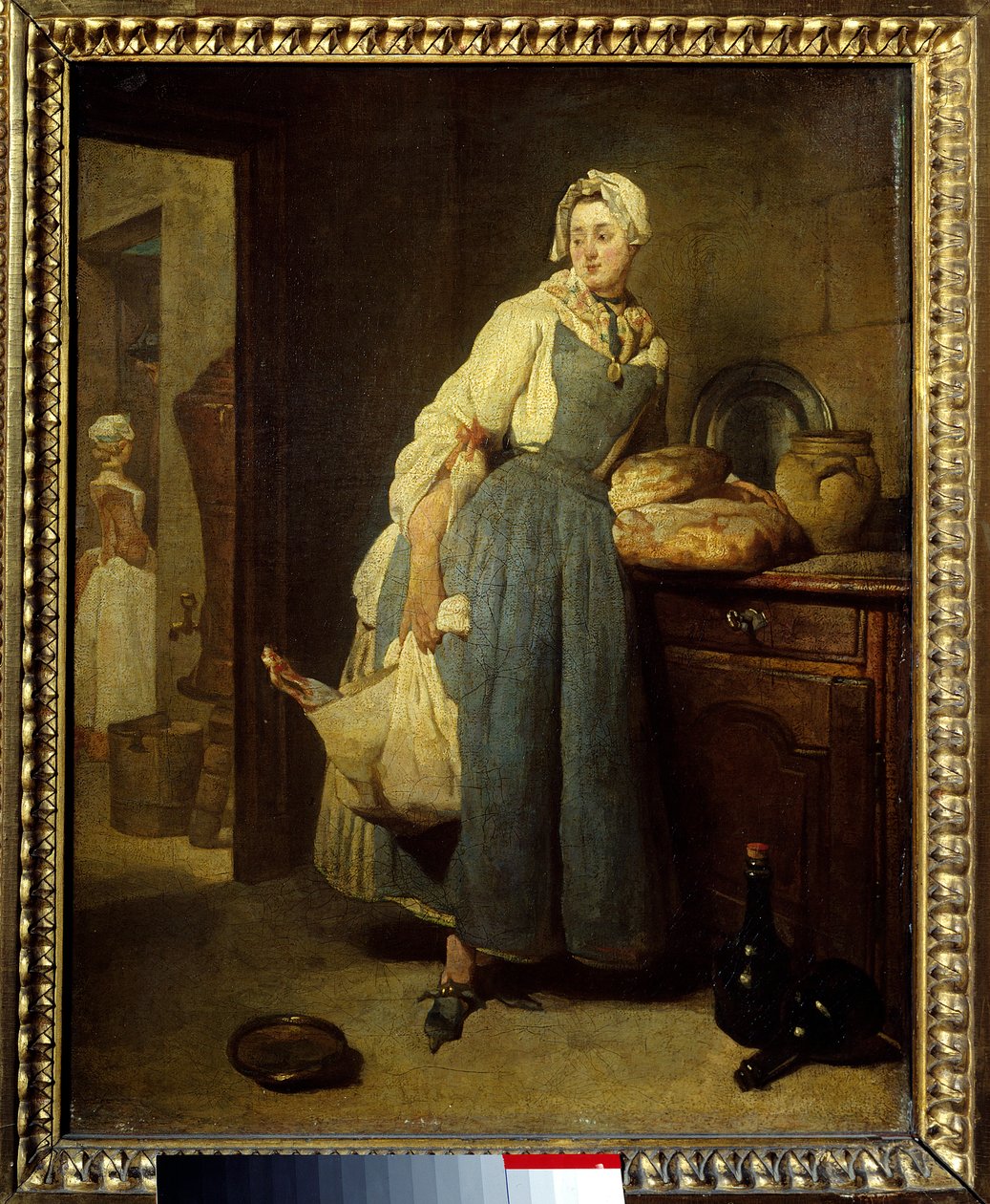 Outfitteren. Maleri av Jean Baptiste Simeon Chardin (1699-1779) 1700-talls søn. 0,47x0,38 moh. av Jean Baptiste Simeon Chardin