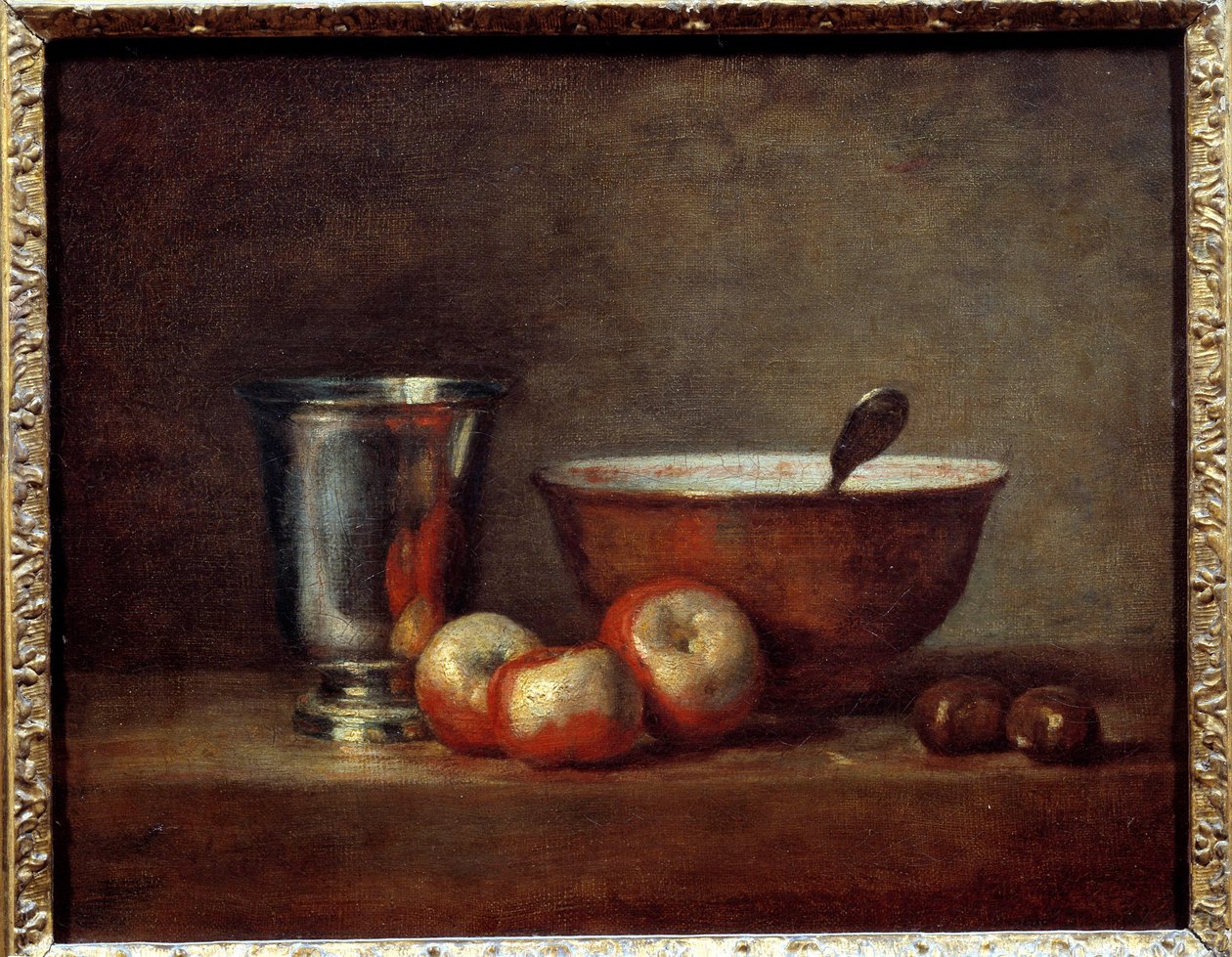 Sølvbegeret. Maleri av Jean Baptiste Simeon Chardin (1699-1779) av Jean Baptiste Simeon Chardin