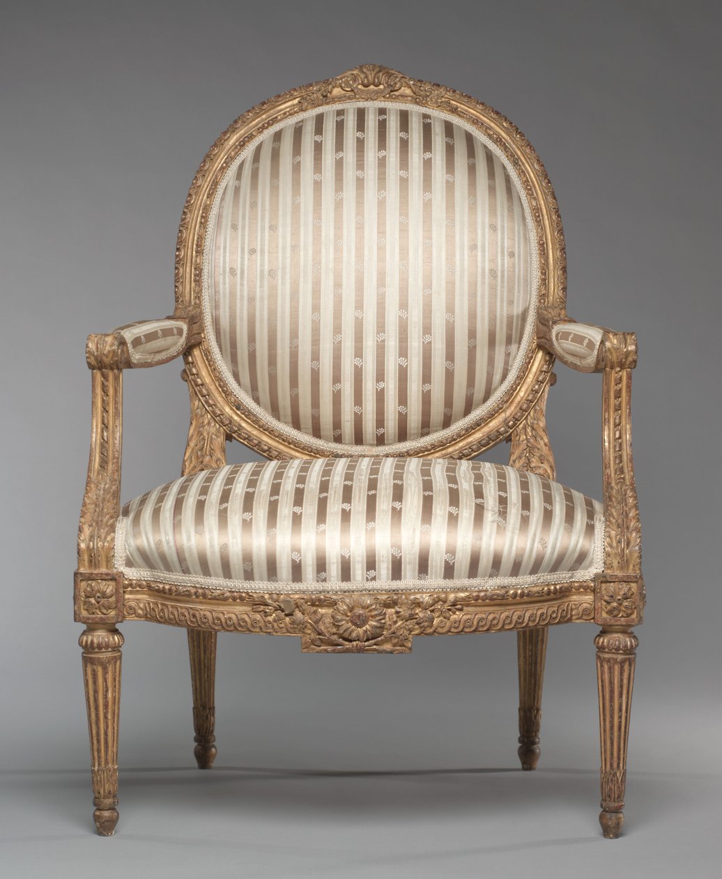 Armchair (Fauteuil), c.1765 (carved and gilded wood) av Jean Baptiste Tilliard