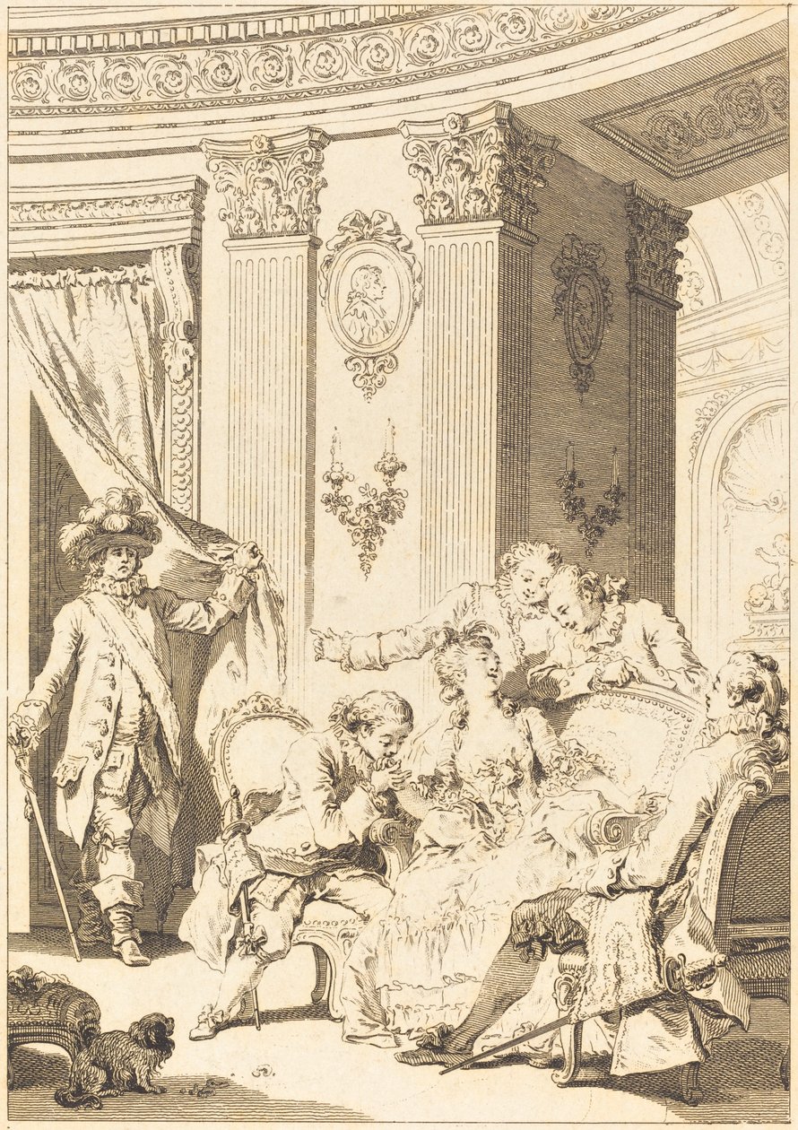 Den bekjennende ektemannen av Jean Baptiste Tilliard and Antoine Jean Duclos after Jean Honoré Fragonard