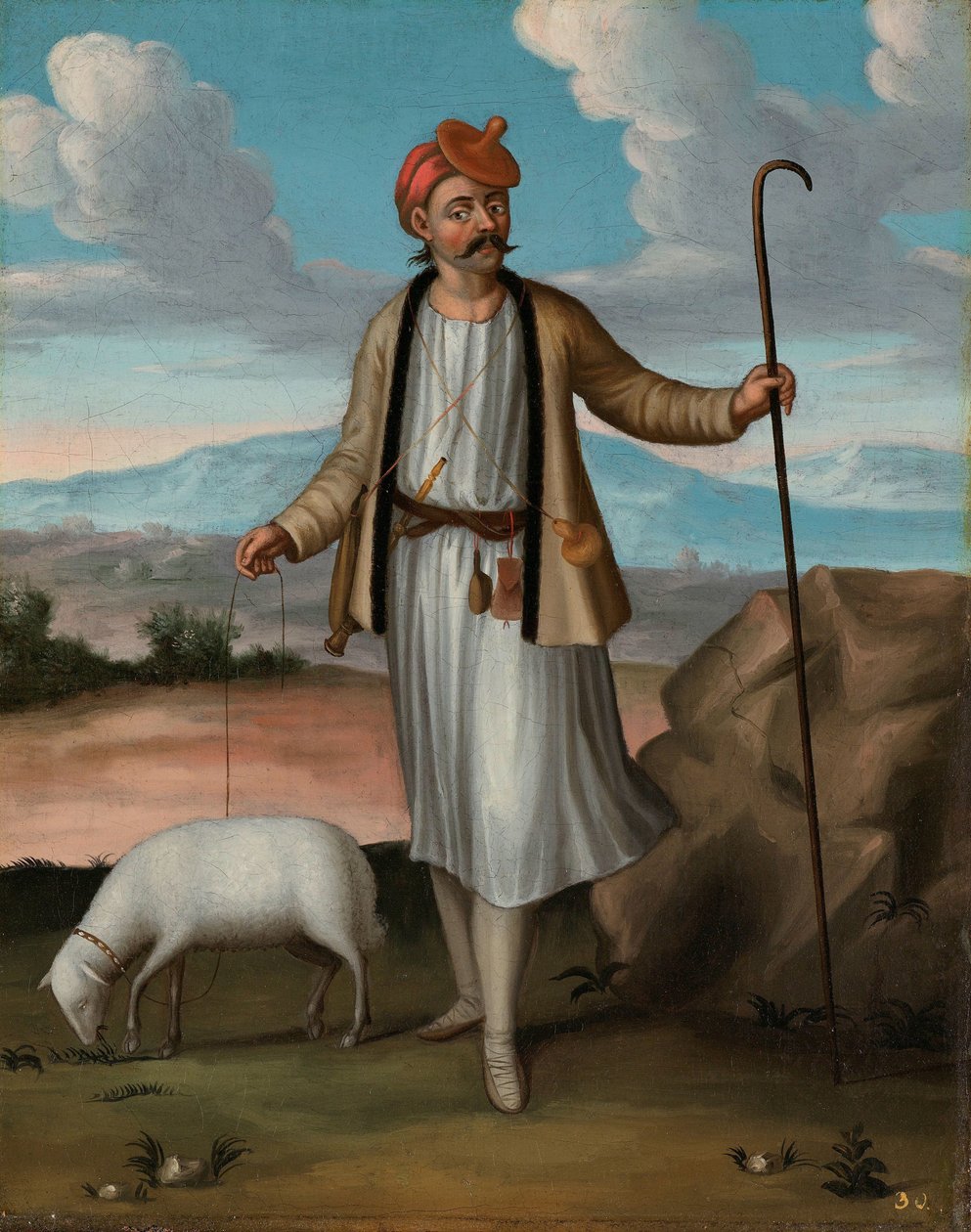 Albansk gjeter av Jean Baptiste Vanmour (workshop of)