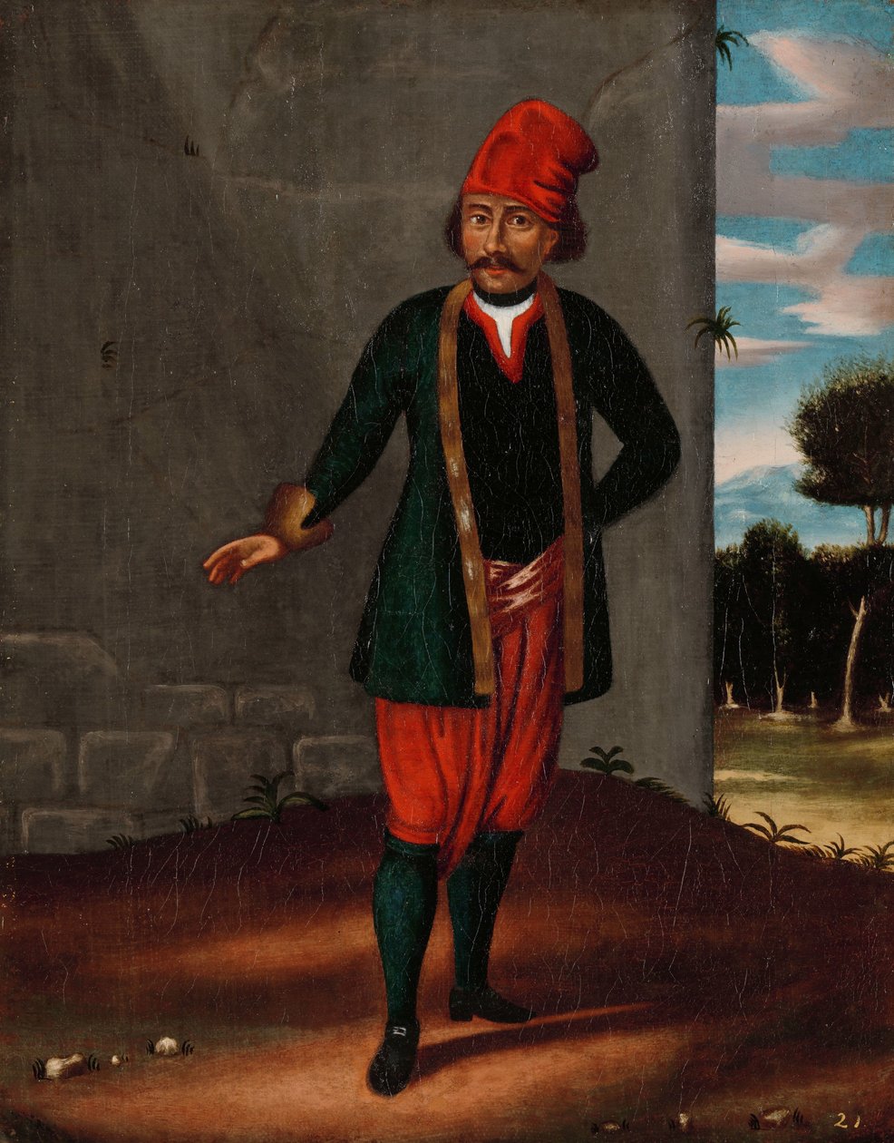 Mann fra øya Tinos av Jean Baptiste Vanmour (workshop of)
