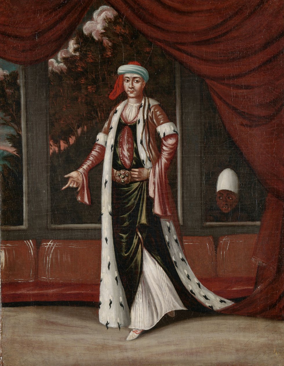 Sultana-moren av Jean Baptiste Vanmour (workshop of)
