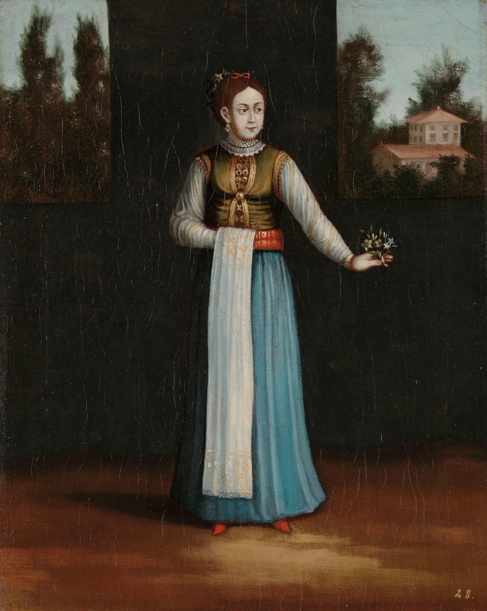 Kvinne fra den albanske kysten av Jean Baptiste Vanmour (workshop of)