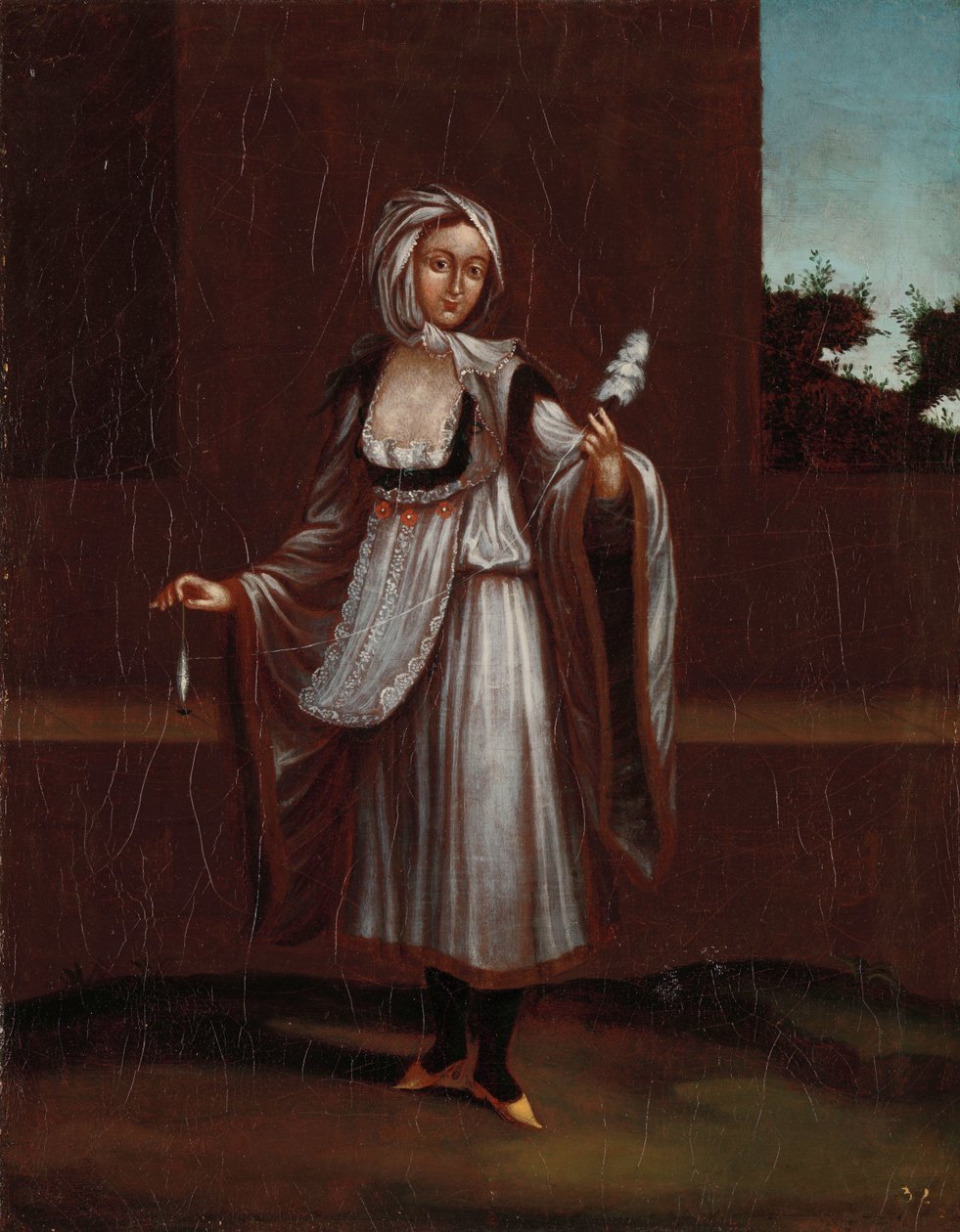 Kvinne fra øya Patmos av Jean Baptiste Vanmour (workshop of)
