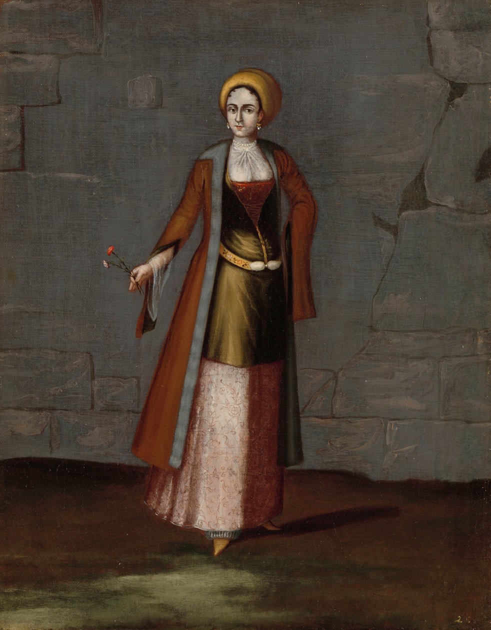 Kvinne fra øya Tinos av Jean Baptiste Vanmour (workshop of)