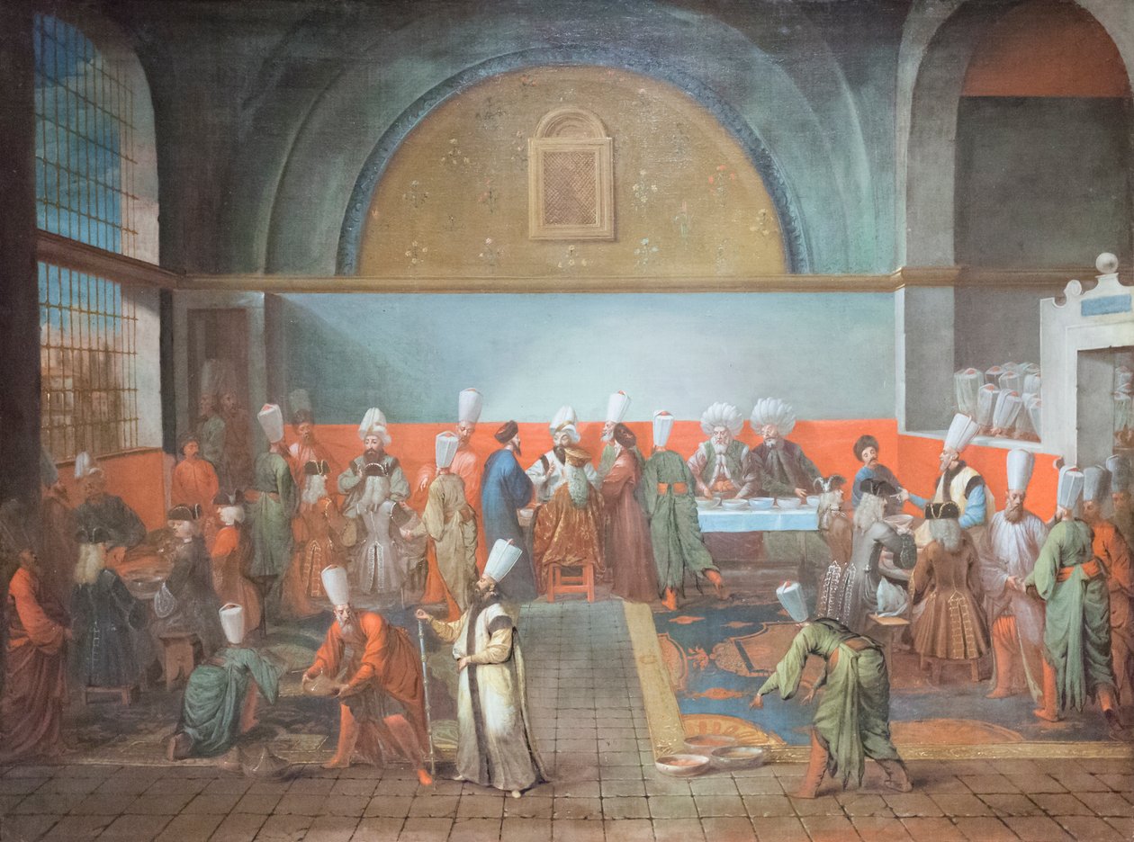 Middag på palasset til ære for en ambassadør av Jean Baptiste Vanmour