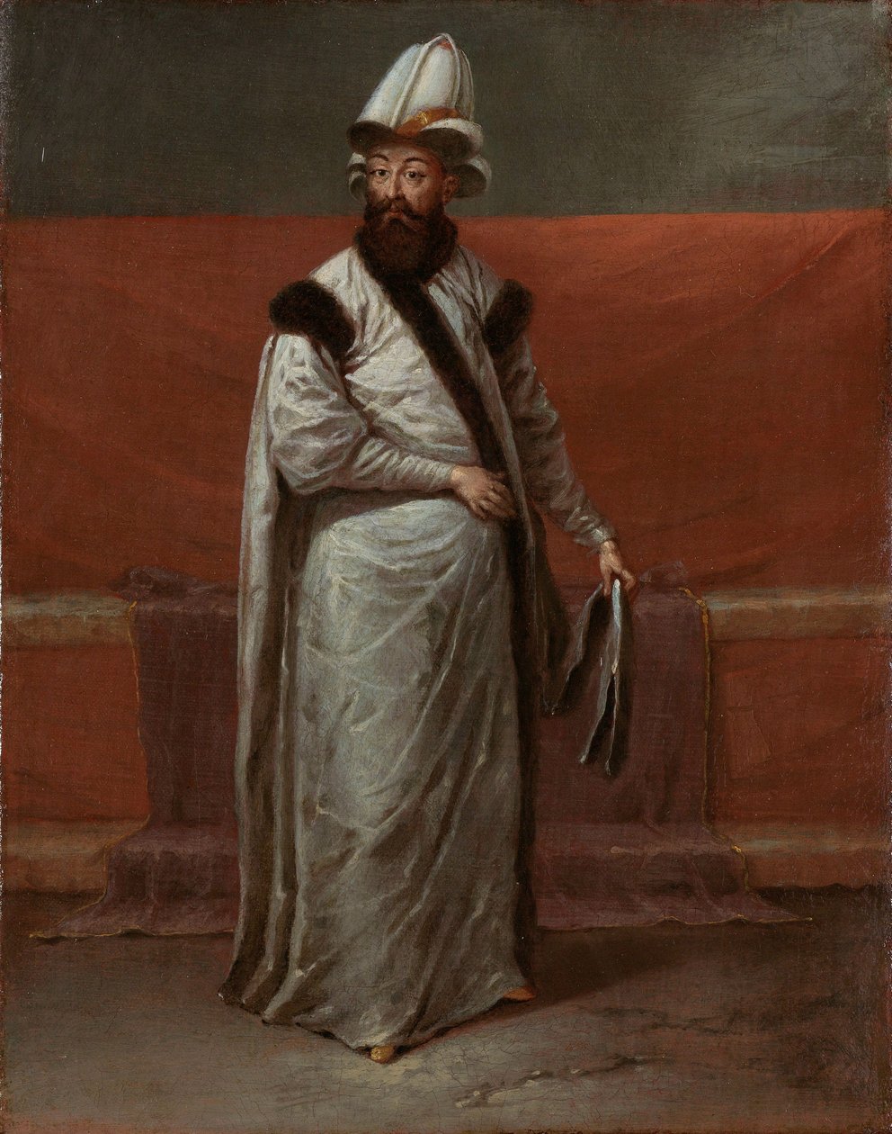 Grand Vizier Nv?whirli Damat ?ibrahim Pasa, ca. 1727-30 (olje på lerret) av Jean Baptiste Vanmour