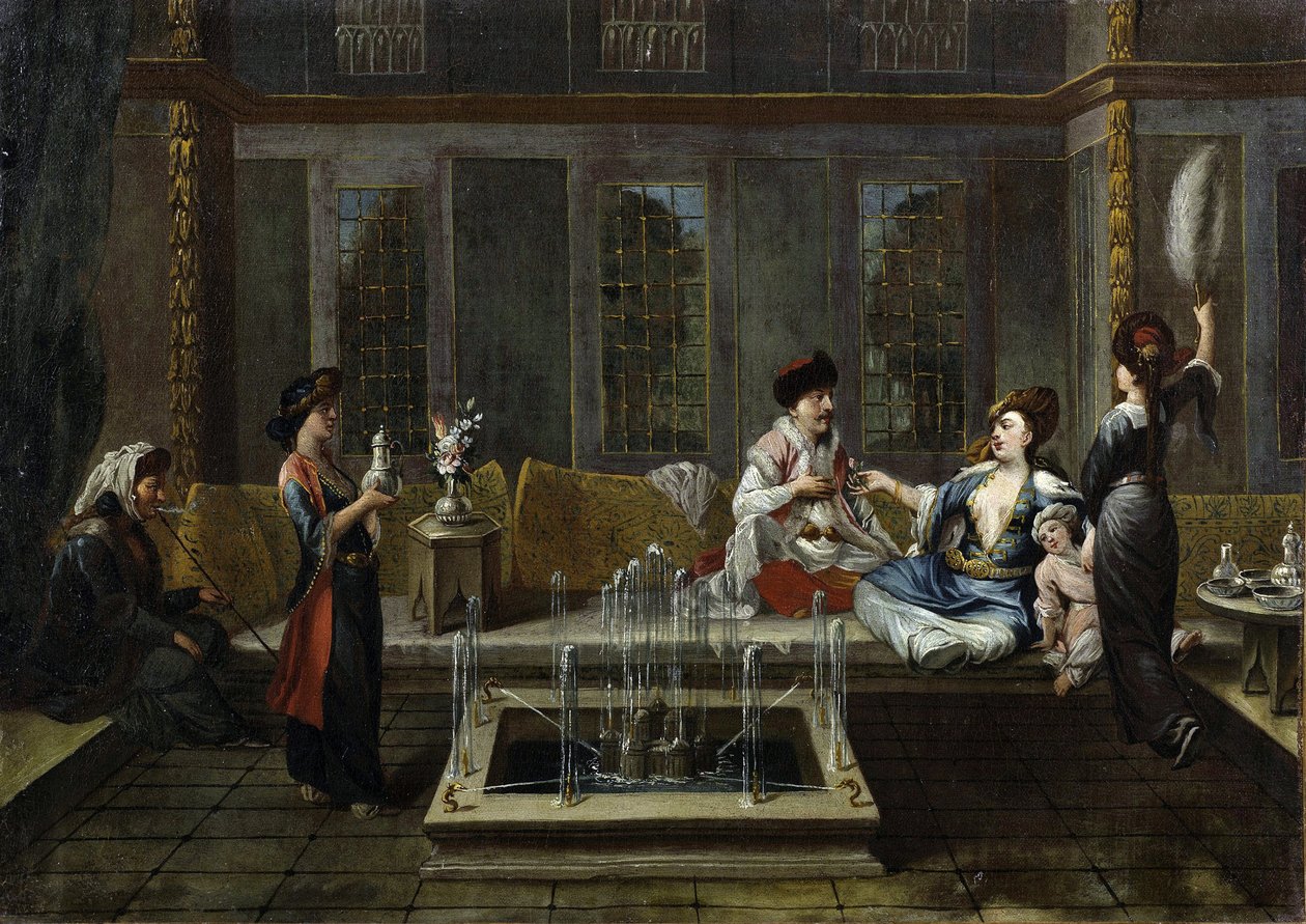 La conversation - The Conversation av Vanmour (Van Mour), Jean-Baptiste av Jean Baptiste Vanmour