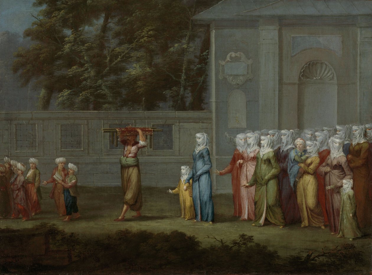 Den første skoledag, ca. 1720-37 av Jean Baptiste Vanmour