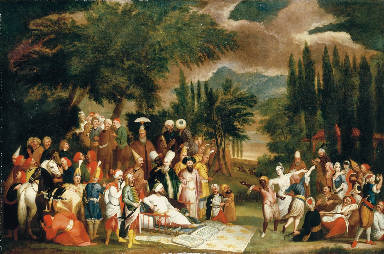 Jaktpartiet til sultan Ahmed III av Jean Baptiste Vanmour