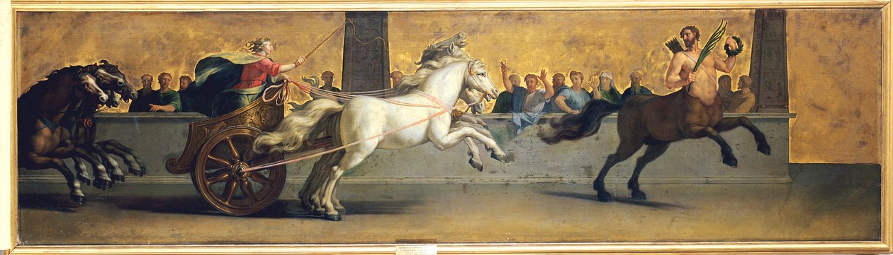 The Education of Achilles: Chariot Racing, midten av slutten av 1600-tallet av Jean Baptiste de Champaigne