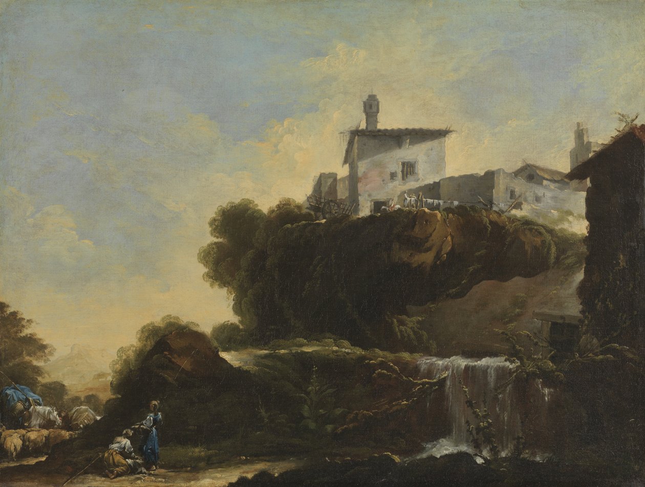 Italiensk landskap, 1749 av Jean Barbault
